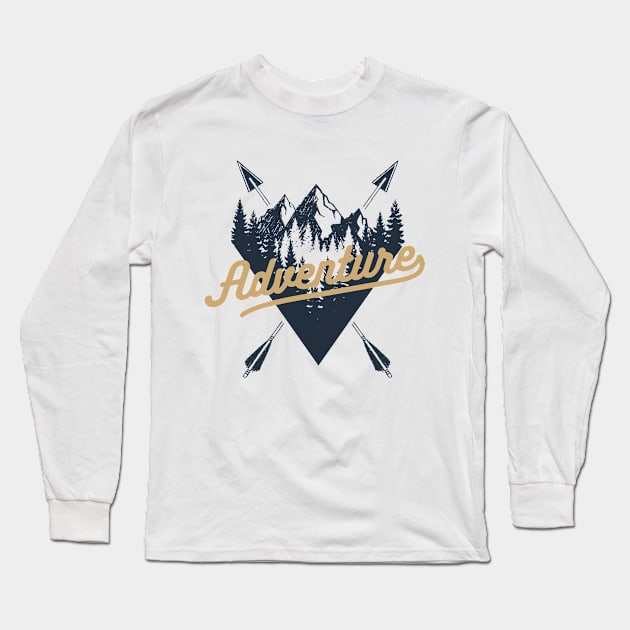 Adventure. Mountains Long Sleeve T-Shirt by SlothAstronaut